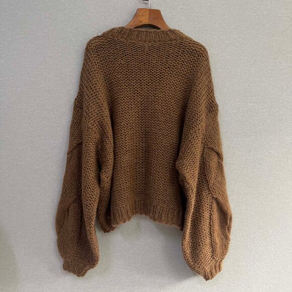 Loewe Anagram Embroidered Striped Mohair-blend Brown Sweater - Picture 7 of 13